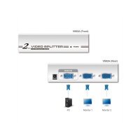 ATEN VS92A VGA Video-Splitter, 350MHz, 2fach