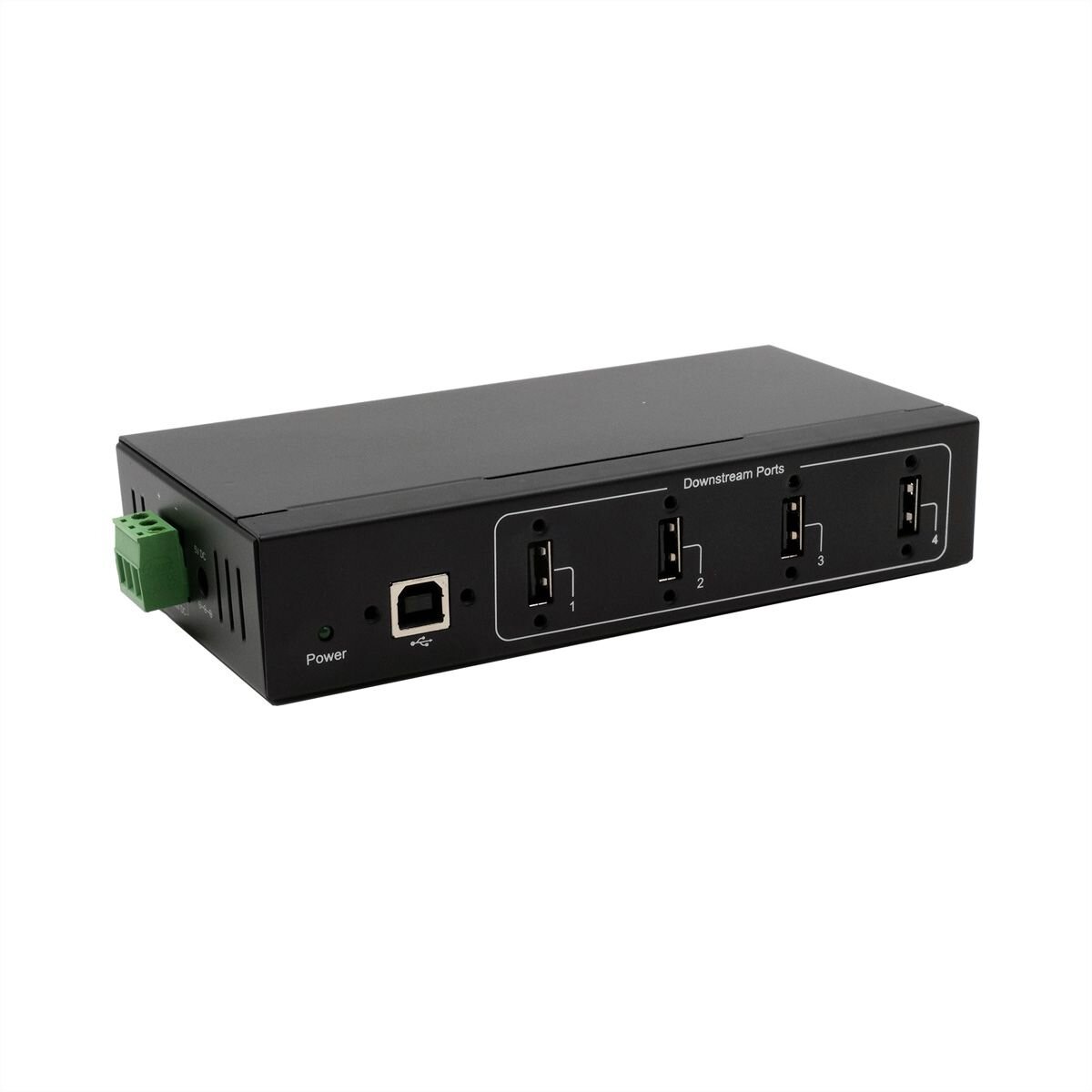 EXSYS EX-11214HMVS 4 Port USB 2.0 Metall HUB mit Netzteil 5V