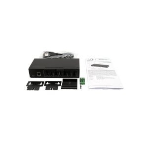 EXSYS EX-11217HMVS 7 Port USB 2.0 Metall HUB mit Netzteil 5V/2A Genesys Chipset