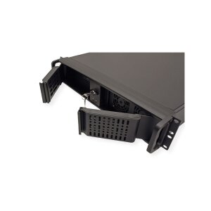 19" Servergehäuse 2U-2098-SL, 2HE, lang, schwarz