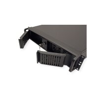 19" Servergehäuse 2U-2098-SL, 2HE, lang, schwarz