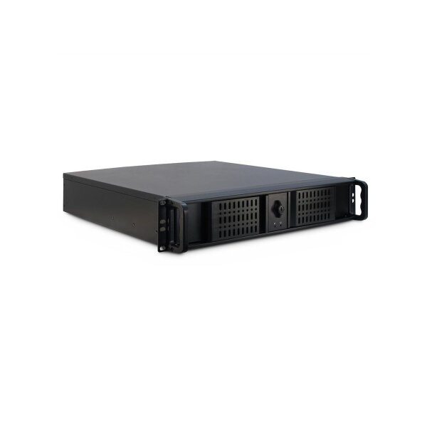 19" Servergehäuse 2U-2098-SK, 2HE, kurz, schwarz