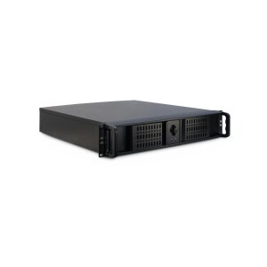 19" Servergehäuse 2U-2098-SK, 2HE, kurz, schwarz
