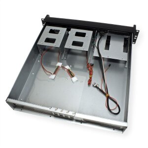 19" Servergehäuse 2U-2098-SK, 2HE, kurz, schwarz