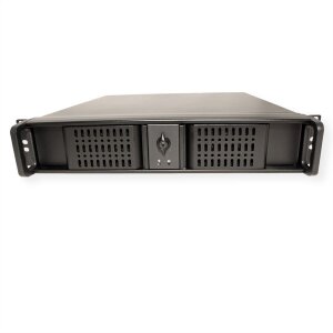 19" Servergehäuse 2U-2098-SK, 2HE, kurz, schwarz