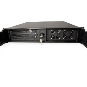 19" Servergehäuse 2U-2098-SK, 2HE, kurz, schwarz