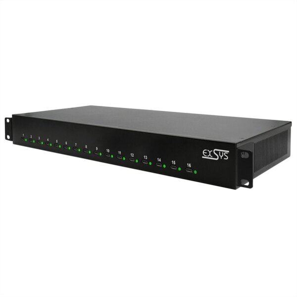 EXSYS EX-11017 16 Port USB-C Highpower Ladestation 1008W