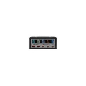 EXSYS EX-1107 Multiport High Power Charger mit QI 15W und USB-C PD mit max. 260W