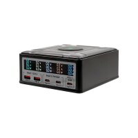 EXSYS EX-1107 Multiport High Power Charger mit QI 15W und USB-C PD mit max. 260W