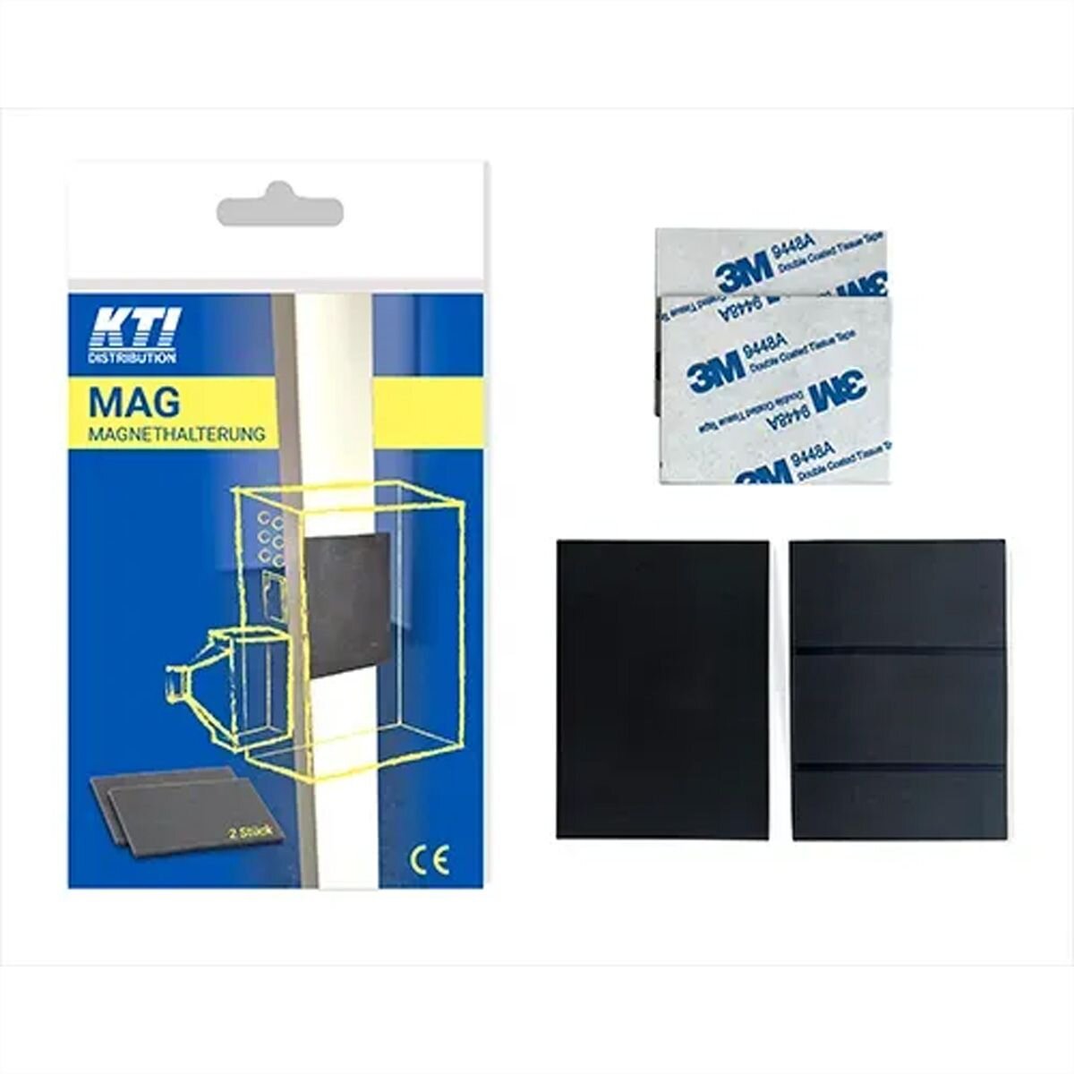 KTI MAG, Magnetplatte zur Befestigung kleiner Geräte, b