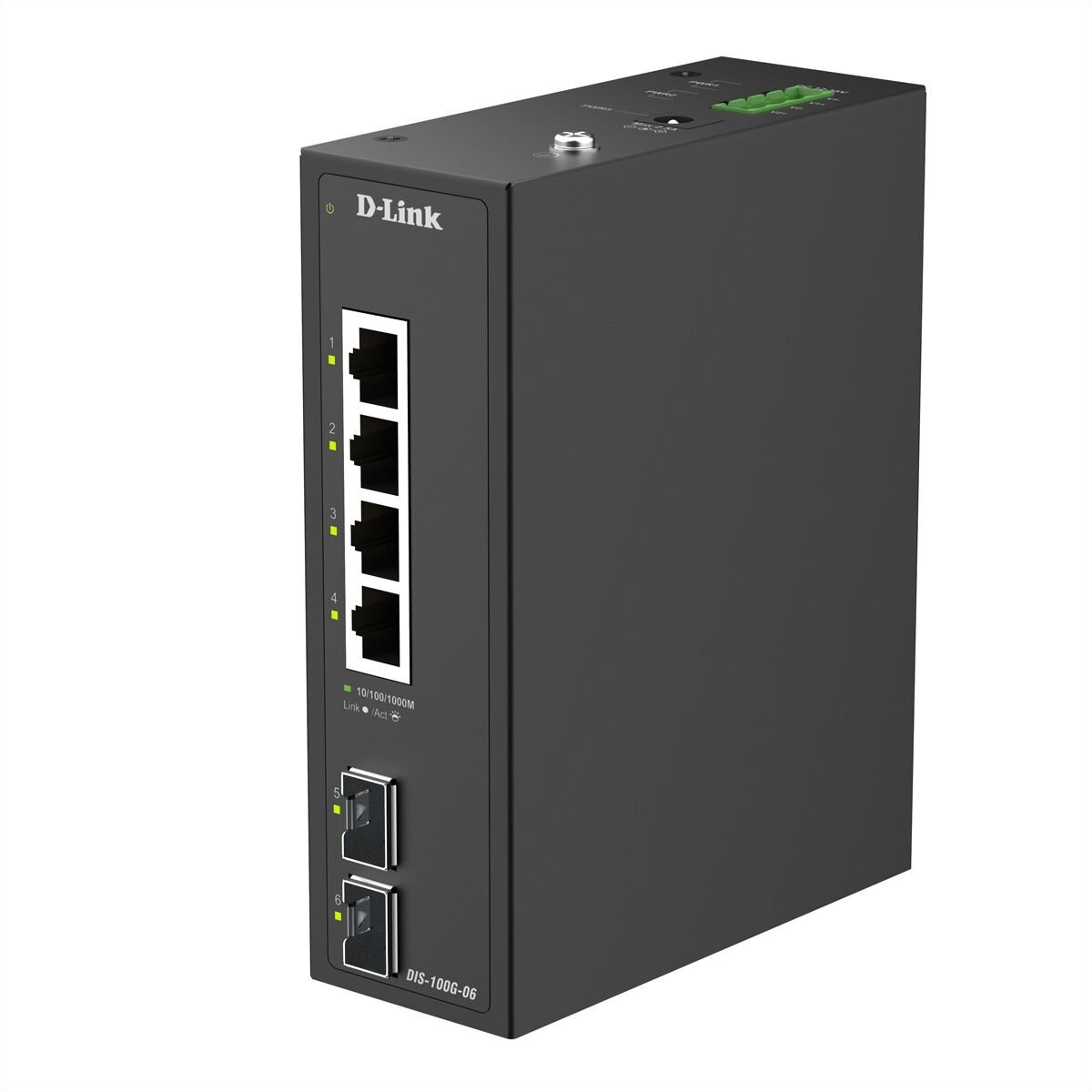 D-Link DIS-100G-06 6-Port Gigabit Switch Industrial Unmanage