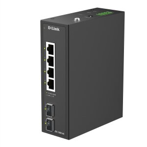 D-Link DIS-100G-06 6-Port Gigabit Switch Industrial Unmanaged, 4x Rj45, 2x SFP