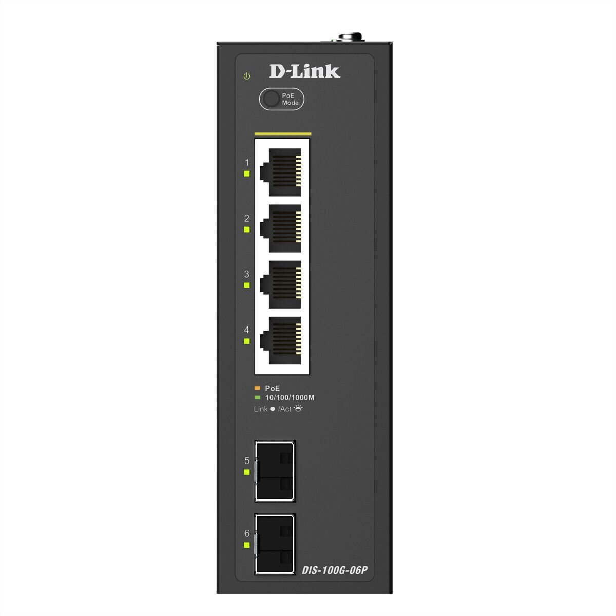 D-Link DIS-100G-06P 6Port Gigabit Switch Industrial PoE 4x R