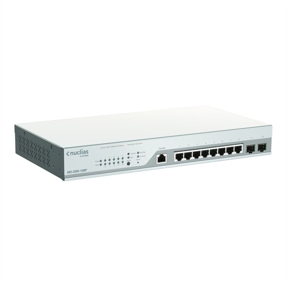 D-Link DBS-2000-10MP/E 10Port PoE Switch, Nuclias Cloud Mana