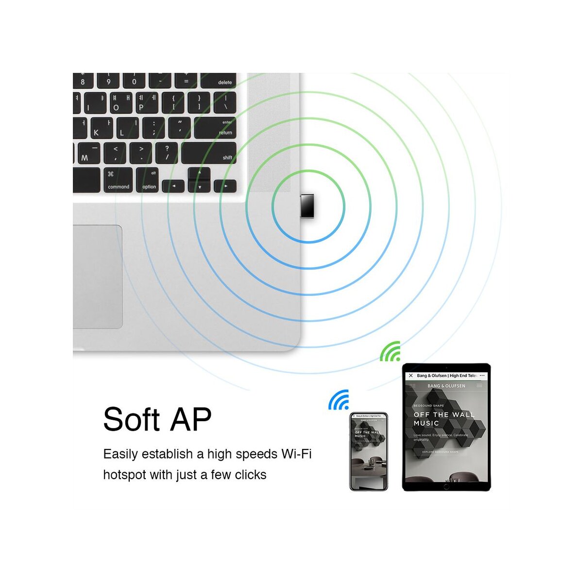 CUDY WU650 AC650 Wi-Fi Mini USB Adapter