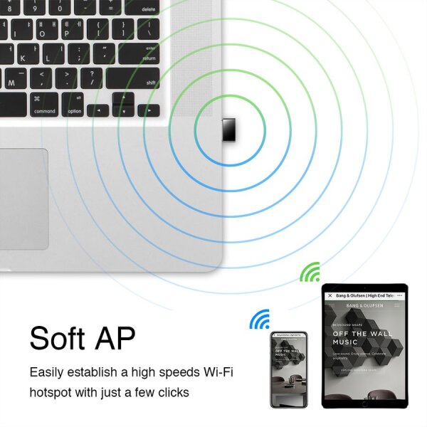 CUDY WU650 AC650 Wi-Fi Mini USB Adapter
