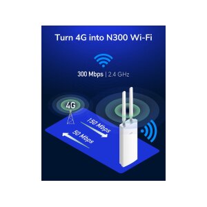 CUDY LT400 Outdoor 4G Wi-Fi Router LTE Cat 4 N300