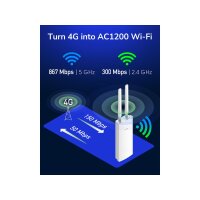 CUDY LT500 Outdoor 4G Wi-Fi Router LTE Cat4 AC1200
