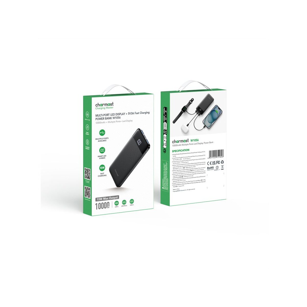 CHARMAST Powerbank W1056 10000mah black