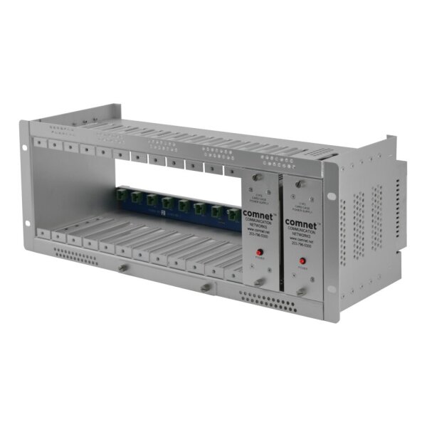 ComNet C2/INT "19"" Rack Mount Chassis, 4HE, 12 Slots, 230VAC, EU Stecker, Netzteil redundant"