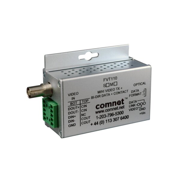 ComNet FVT110M1/M Digital Glasfaser Sender, 1xVideo, 1xDaten, Kontakt Duplex, 1 Faser, MM, Mini