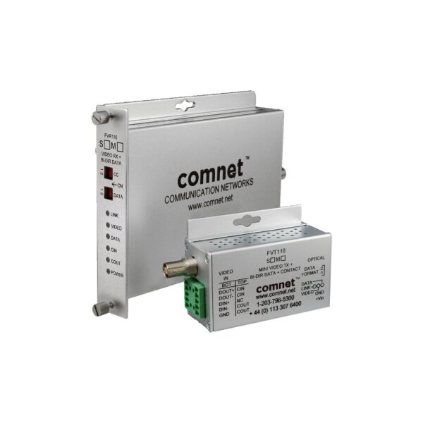 ComNet FVR110S1 Digital Glasfaser Empfänger, 1xVideo, 1xDaten, Kontakt Duplex, 1 Faser, SM