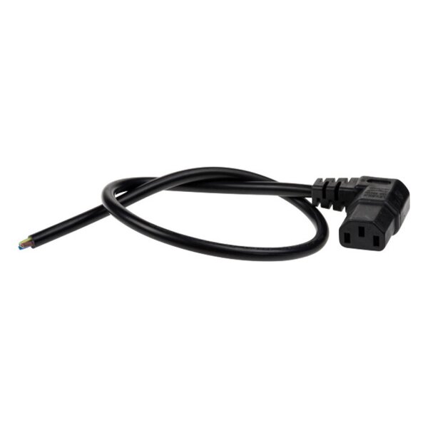 AXIS MAINS CABLE ANGL C13-OPN 0.5M Netzanschlusskabel, gewinkelt, C13 Buchse, offene Enden zur Installation an Anschlussblock