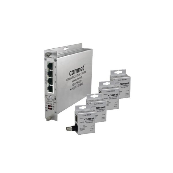 ComNet CLEK41EOC Ethernet über Koax, Kit, 4x Ultra Mini, 1x ComFit, 4 Kanal