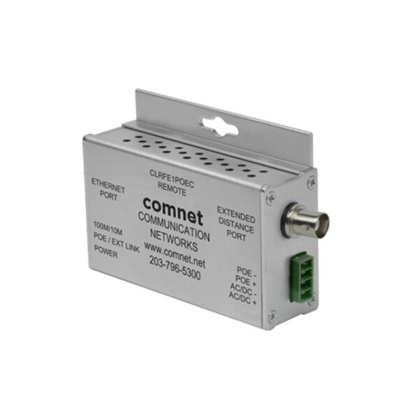 ComNet CLRFE1POEC Ethernet über Koax, Empfänger, 1 Kanal, 10/100 MBit, PoE 30W, -40+75°C, Ultra Mini