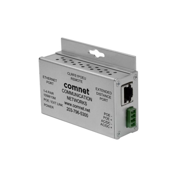 ComNet CLRFE1POEU Ethernet über UTP, Empfänger, 1 Kanal, 10/100 MBit, PoE 30W, -40+75°C, Ultra Mini