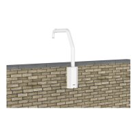 AXIS T91D62 TELESCOPIC PARAPET MNT "Halterung, für Brüstung und Wand, verstellbar, 180° schwenkbar, weiß, für 1.5"" NPS"