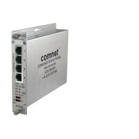 ComNet CLRFE4POEU Ethernet über UTP, Empfänger, 4 Kanal, 10/100 MBit, PoE 30W, -40+75°C, ComFit, Remote