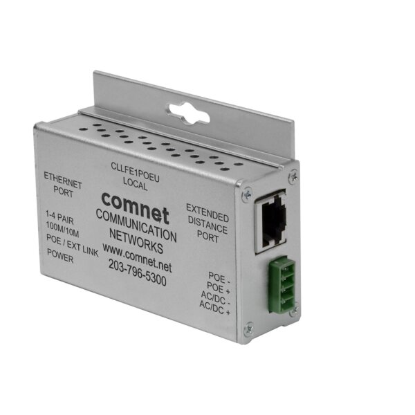 ComNet CLLFE1POEU Ethernet über UTP, Empfänger, 1 Kanal, 10/100 MBit, PoE 30W, -40+75°C, Ultra Mini, Lokal