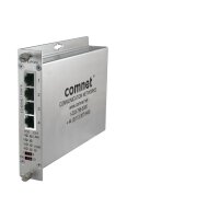ComNet CLLFE4POEU Ethernet über UTP, Empfänger, 4 Kanal, 10/100 MBit, PoE 30W, -40+75°C, ComFit, Lokal