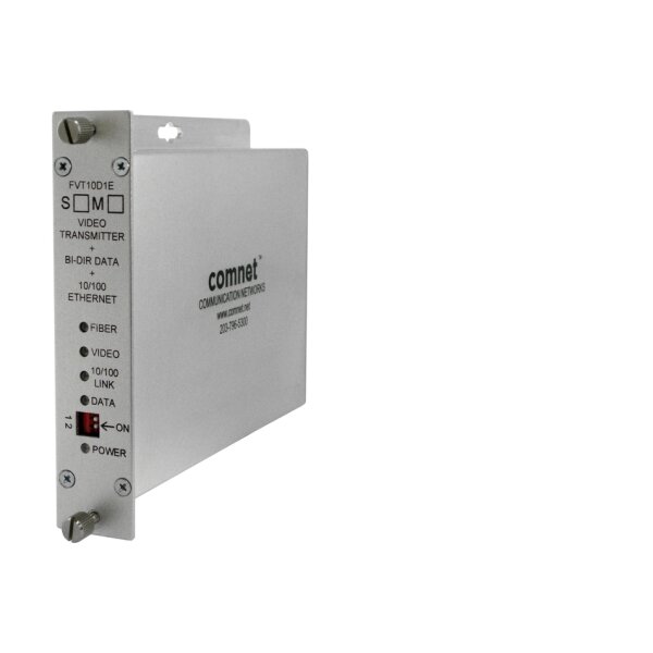 ComNet FVT10D1EM Digital Glasfaser Sender, 1xVideo, Daten Duplex, 1 Faser, MM, 1310/1550nm
