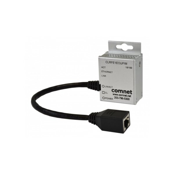 ComNet CLRFE1EOUP/M Ethernet über Zweidraht, Sender, 10/100MBit, PoE Pass-through, Ultra Mini