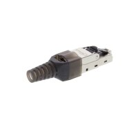 jetrics network RJ45S-Cat6-FC RJ45 Stecker STP, Cat.6, AWG22-27, feldkonfektionierbar, schwarz