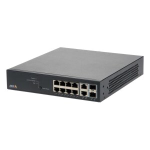 AXIS T8508 POE+ NETWORK SWITCH Gigabit Switch, managed, 8 PoE+ Ports, 2x SFP/RJ45 Uplinks, 130W PoE, 1HE