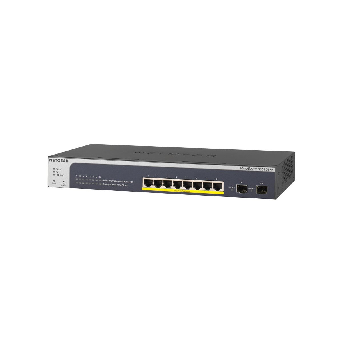 Netgear GS510TPP-100EUS Gigabit Switch, Smart managed, 8xRJ4