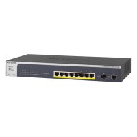 Netgear GS510TPP-100EUS Gigabit Switch, Smart managed, 8xRJ45 PoE+ 190W, 2x SFP, max. 32 dB bei 25° C