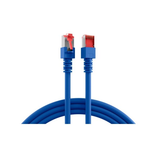 jetrics network 6SFTP-BL-0,5/1 RJ45 Patchkabel S/FTP, Cat 6, 0,5m, blau, 1 Stück
