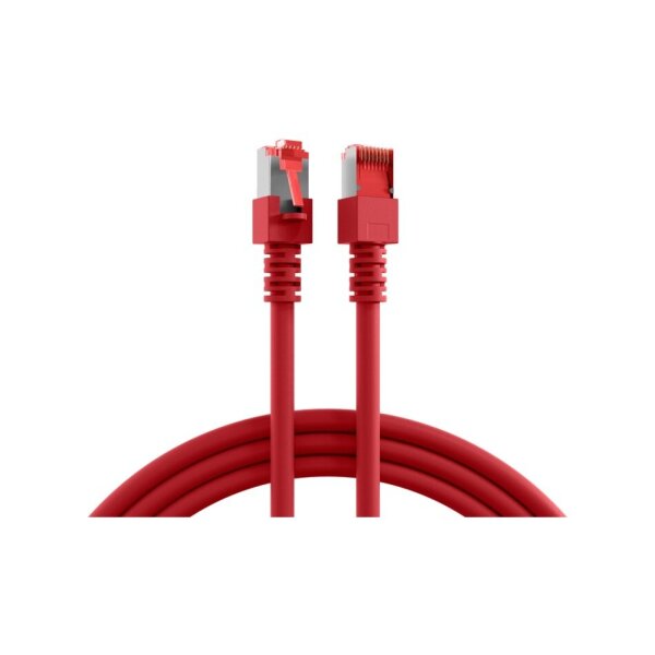 jetrics network 6SFTP-RT-10/1 RJ45 Patchkabel S/FTP, Cat 6, 10m, rot, 1 Stück