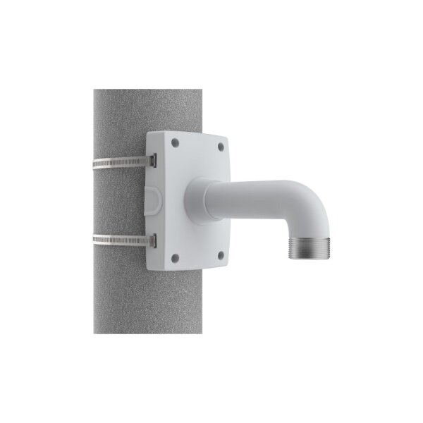 AXIS T91B67 POLE MOUNT 65-165MM Mastmontage Adapter, Außen, 65-165mm Mastdurchmesser, IK10, Weiß