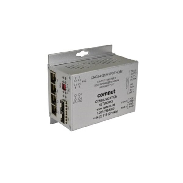 ComNet CNGE4+2SMSPOE/M Gigabit Switch, Managed, 4x RJ45 10/100/1000Mbps, 2x SFP 100/1000FX, Mini, PoE