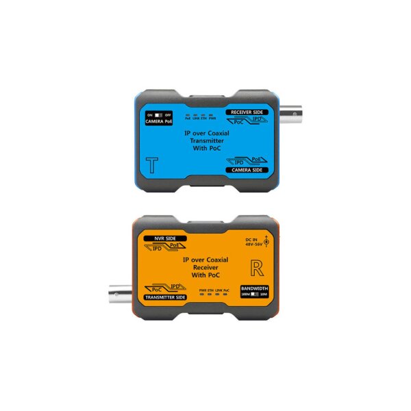 SeeEyes SC-IPC07P Medienkonverter Set, 1-Kanal, Ethernet über Koax, Sender, Empfänger, Reichweite 1000m