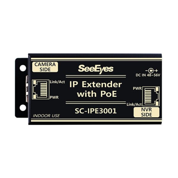 SeeEyes SC-IPE3001 Ethernet, PoE Extender, UTP, 1 Port, Erweiterung um 100m, 250m max, PoE Injektor