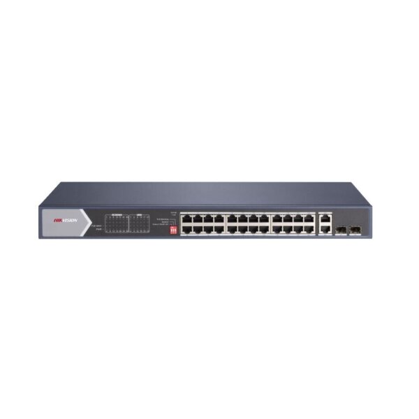 Hikvision DS-3E0528HP-E(O-STD) Ethernet Switch, unmanaged, 26x RJ45, 2x SFP, PoE 370W, 230VDC