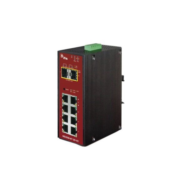 IFS NS3550-8T-2S-V2 Industrial Gigabit Switch managed, 8 Ports, 2x SFP 24VAC
