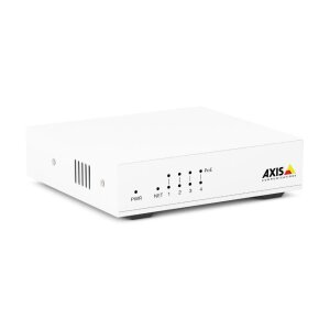 AXIS D8004 UNMANAGED POE SWITCH Fast Ethernet Switch, Layer2, 4 Ports mit PoE+, 1 Uplink, 60W PoE Budget
