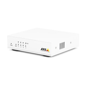AXIS D8004 UNMANAGED POE SWITCH Fast Ethernet Switch, Layer2, 4 Ports mit PoE+, 1 Uplink, 60W PoE Budget